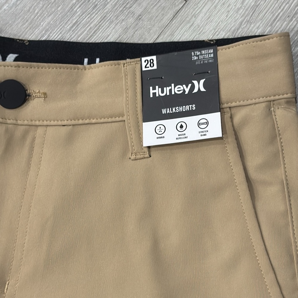 Hurley Men's Khaki Walkshorts Hybrid Shorts Size 28 - Picture 2 of 8